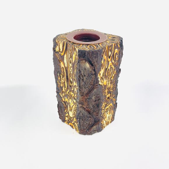 Fernwood Natural NZ Tree Fern Wood Vase 8” - Picture 4 of 4